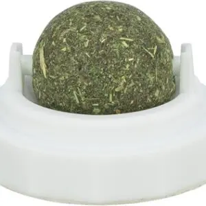 Trixie catnip bal 5 cm met zelfklevende houder – kattenspeelgoed - Afbeelding 1