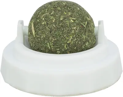 Trixie catnip bal 5 cm met zelfklevende houder – kattenspeelgoed