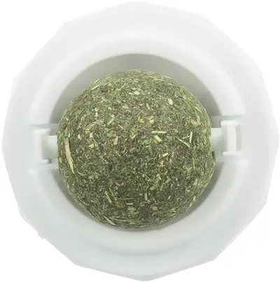 Trixie catnip bal 5 cm met zelfklevende houder – kattenspeelgoed - Afbeelding 2