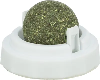 Trixie catnip bal 5 cm met zelfklevende houder – kattenspeelgoed - Afbeelding 3