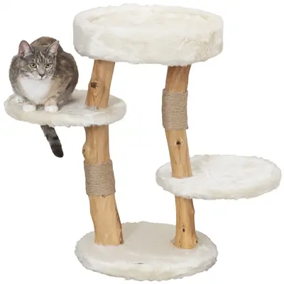 Trixie krabpaal Santo hout crème 73 cm – met sisal en mandje - Afbeelding 6