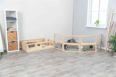 Trixie Indoor ren cavia 4 panelen 4 x 60 x 30 cm – hout, uitbreidbaar - Afbeelding 10