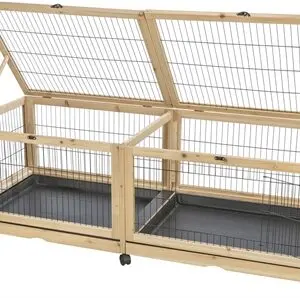 Trixie Indoor verblijf cavia’s en konijnen 150 x 50 x 60 cm – wieltjes