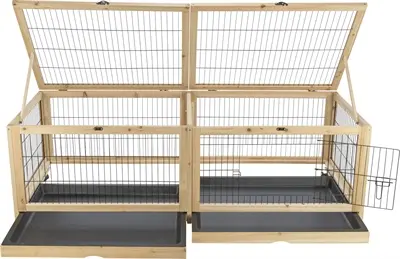 Trixie Indoor verblijf cavia's en konijnen 150 x 50 x 60 cm – wieltjes - Afbeelding 5