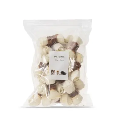Petstyle Living geknoopt bot wit met eend 10-11 cm – 20 stuks