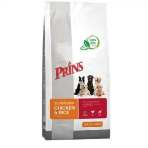 Prins hondenvoer Fit Selection kip en rijst 14 kg – krokante brokjes - Afbeelding 1
