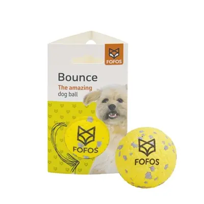 Fofos Super Stuiterbal 7 cm – geel, drijvend hondenspeeltje - Afbeelding 4