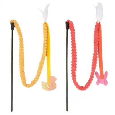 Fofos kattenhengel assorti 34 cm – kunststof met sliert - Afbeelding 4