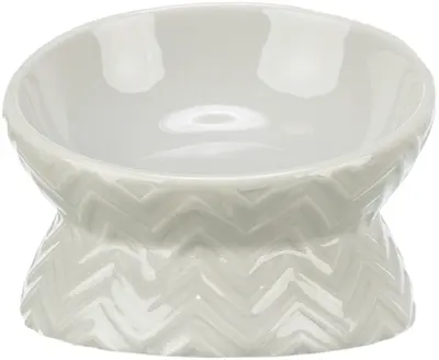 Trixie verhoogde voerbak/waterbak kat keramiek licht taupe 150 ml - Afbeelding 4