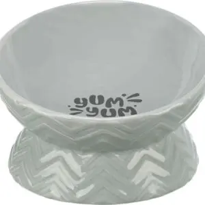Trixie verhoogde voerbak keramiek grijs 350 ml – ergonomisch, voor honden - Afbeelding 1