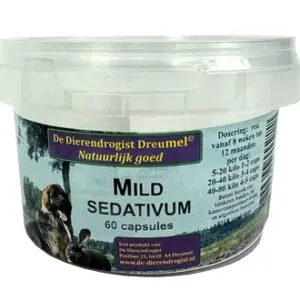 Dierendrogist mild sedativum capsules 60 stuks – kalmerend, hond - Afbeelding 1