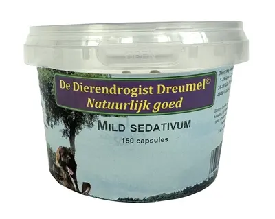 Dierendrogist mild sedativum capsules 150 stuks – kalmerend, hond