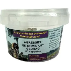 Dierendrogist agressief/dominant capsules 60 stuks – voor honden - Afbeelding 1