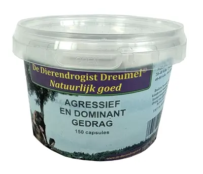 Dierendrogist agressief/dominant capsules 150 stuks – voor honden