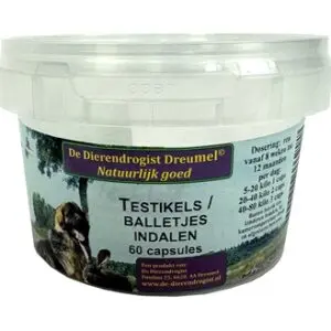 Dierendrogist Testikels Indalen 60 capsules – supplement voor reuen - Afbeelding 1