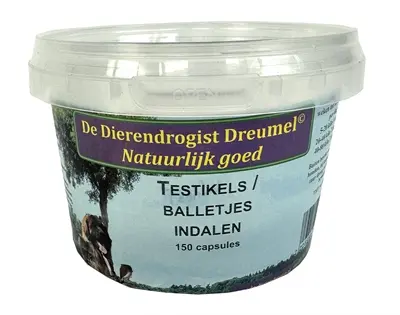 Dierendrogist testikels indalen capsules 150 stuks – voor honden