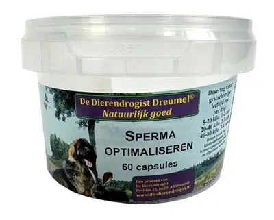 Dierendrogist sperma optimaliseren capsules 60 stuks – voor reuen