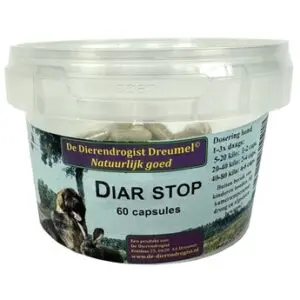 Dierendrogist Diar Stop capsules 60 stuks – darmflora hond - Afbeelding 1