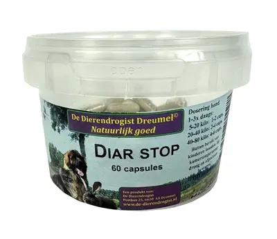 Dierendrogist Diar Stop capsules 60 stuks – darmflora hond