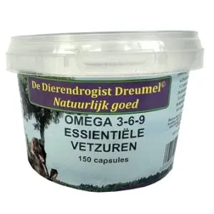 Dierendrogist omega 3-6-9 capsules 150 stuks – hond en kat - Afbeelding 1