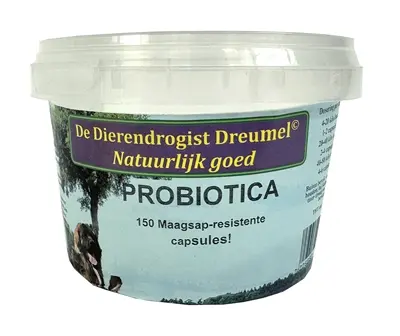 Dierendrogist probiotica capsules 150 stuks – maagsapresistent, voor honden