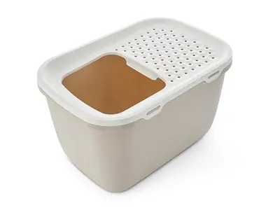Savic kattenbak Hop In Giant XXL wit/mokka 74 x 50 x 43,5 cm - Afbeelding 5
