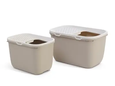 Savic kattenbak Hop In Giant XXL wit/mokka 74 x 50 x 43,5 cm - Afbeelding 7