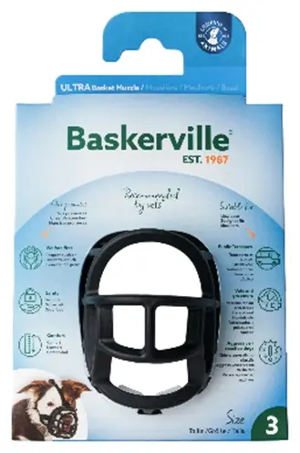 Baskerville Ultra Muzzle muilkorf nr 3 – neopreen gevoerd