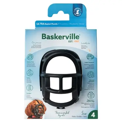 Baskerville Ultra Muzzle muilkorf nr 4 – neopreen gevoerd