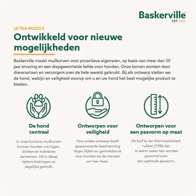 Baskerville Ultra Muzzle muilkorf nr 4 – neopreen gevoerd - Afbeelding 11
