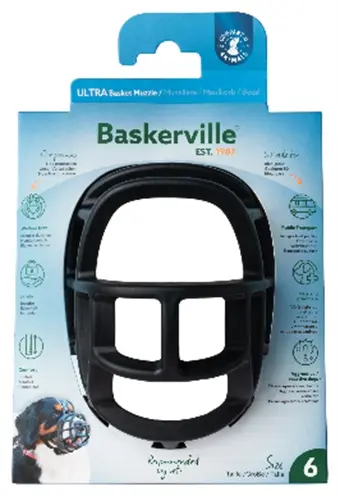 Baskerville Ultra Muzzle muilkorf nr 6 – neopreen gevoerd