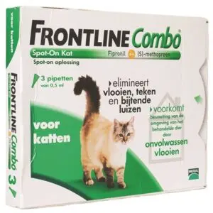 Frontline Combo kat spot-on 3 pipetten van 0,5 ml – vlooien en teken - Afbeelding 1