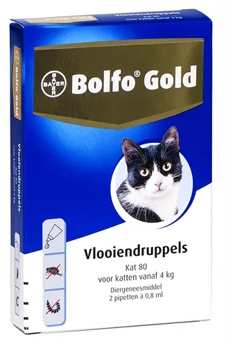 Bolfo Gold vlooiendruppels kat 80 – katten vanaf 4 kg, 4 weken