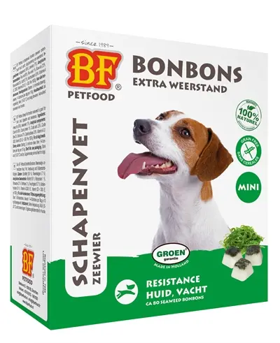 BF Petfood schapenvet bonbons Mini zeewier 80 stuks – voor honden
