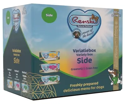 Renske hondenvoer variatiebox Side kip, lam, kalkoen 30 x 95 g – graanvrij