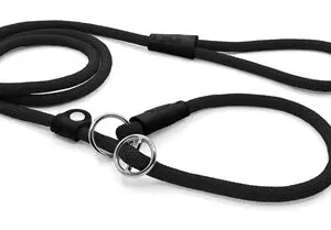 Morso hondenriem retrieverlijn Soft Rope zwart 170 x 1 cm - Afbeelding 1