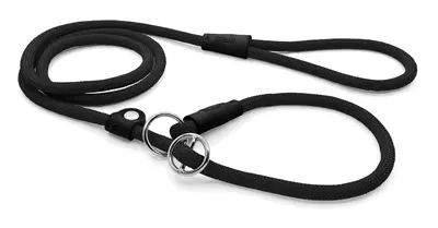 Morso hondenriem retrieverlijn Soft Rope zwart 170 x 1 cm