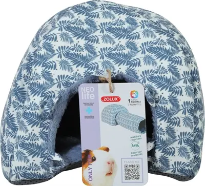 Zolux Neolife iglo voor cavia's blauw 25 x 20 cm – fleece gevoerd - Afbeelding 4