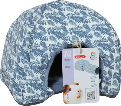 Zolux Neolife iglo voor cavia's blauw 25 x 20 cm – fleece gevoerd - Afbeelding 5