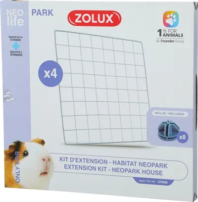 Zolux Neopark cavia uitbreidingsset gaaspanelen 35 x 35 cm – 4 stuks - Afbeelding 4