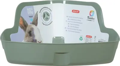 Zolux Neolife hoektoilet konijn groen 42 x 31 x 21 cm – met slotjes - Afbeelding 4