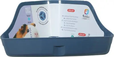 Zolux Neolife hoektoilet cavia blauw 35 x 25 x 15 cm – met slotjes - Afbeelding 4