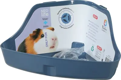 Zolux Neolife hoektoilet cavia blauw 35 x 25 x 15 cm – met slotjes - Afbeelding 5
