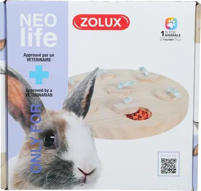 Zolux Neolife treat tray konijn hout 23 cm – intelligentiespel - Afbeelding 6