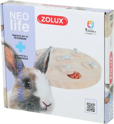 Zolux Neolife treat tray konijn hout 23 cm – intelligentiespel - Afbeelding 7