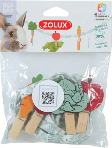 Zolux Neolife snack slinger konijn groen 150 cm – voor groente en fruit - Afbeelding 9