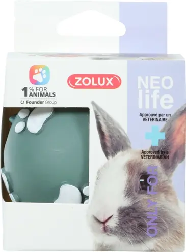 Zolux Neolife snackbal konijn groen 7 cm – te vullen speelbal - Afbeelding 3