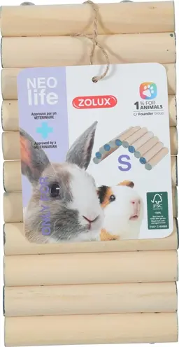 Zolux Neolife houten brug S 15,5 cm – buigbaar, voor konijn en cavia - Afbeelding 4