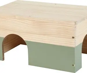 Zolux Neolife houten huisje konijn groen 40 x 25 x 20 cm - Afbeelding 1