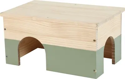 Zolux Neolife houten huisje konijn groen 40 x 25 x 20 cm
